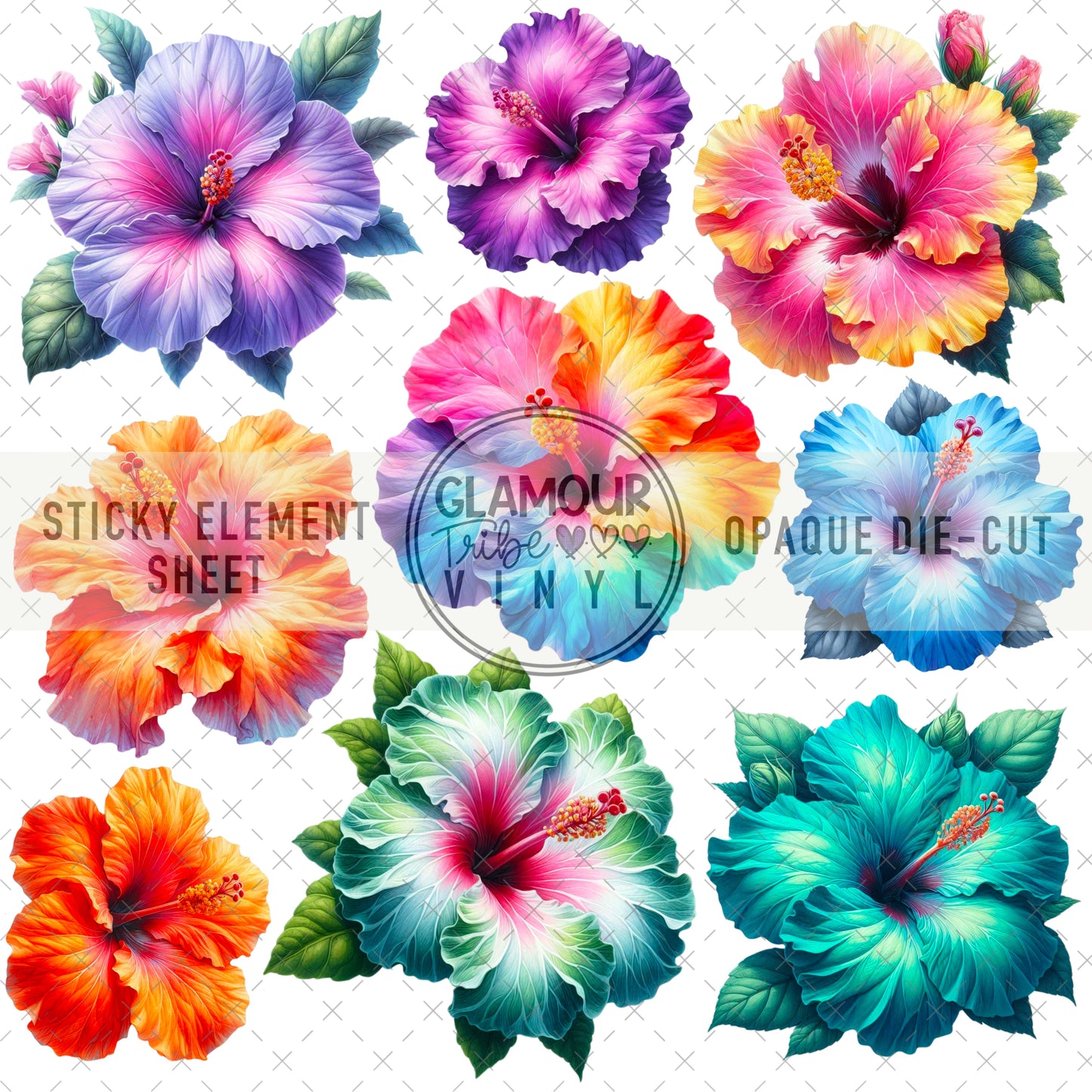 HIBISCUS STICKY ELEMENT SHEET