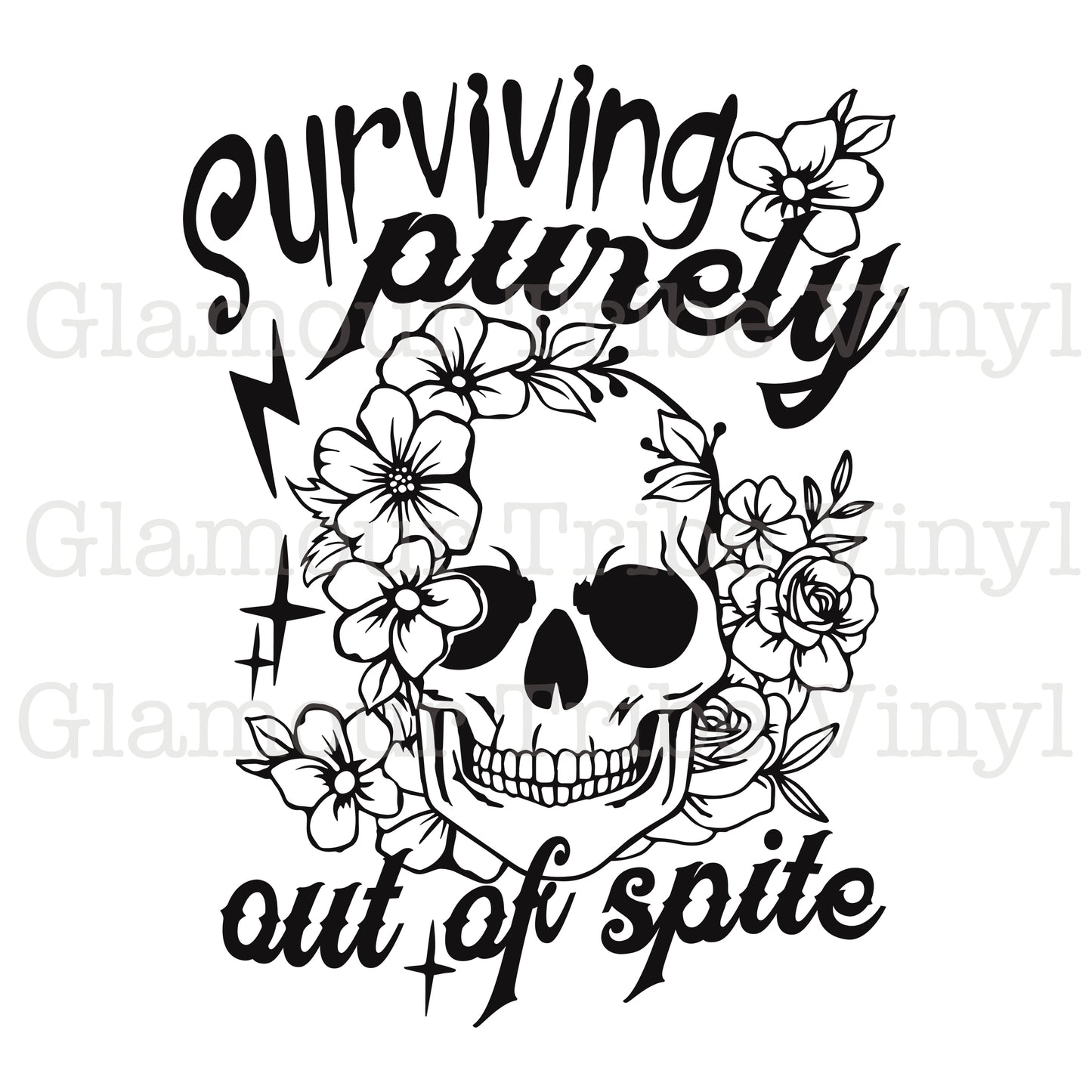 Surviving Purely Out of Spite Clear Cast Decal