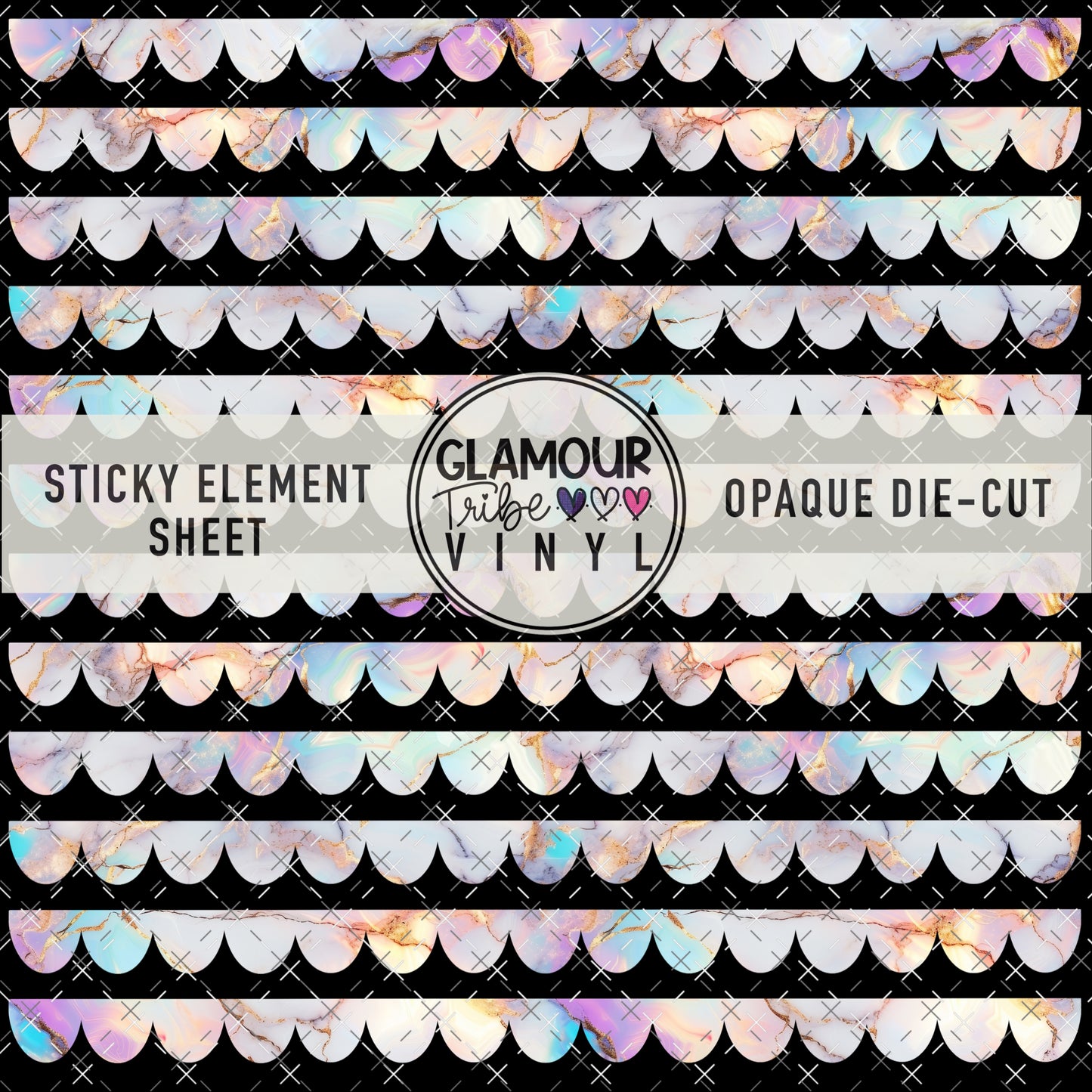 MERMAID SCALES 3 STICKY ELEMENT SHEET
