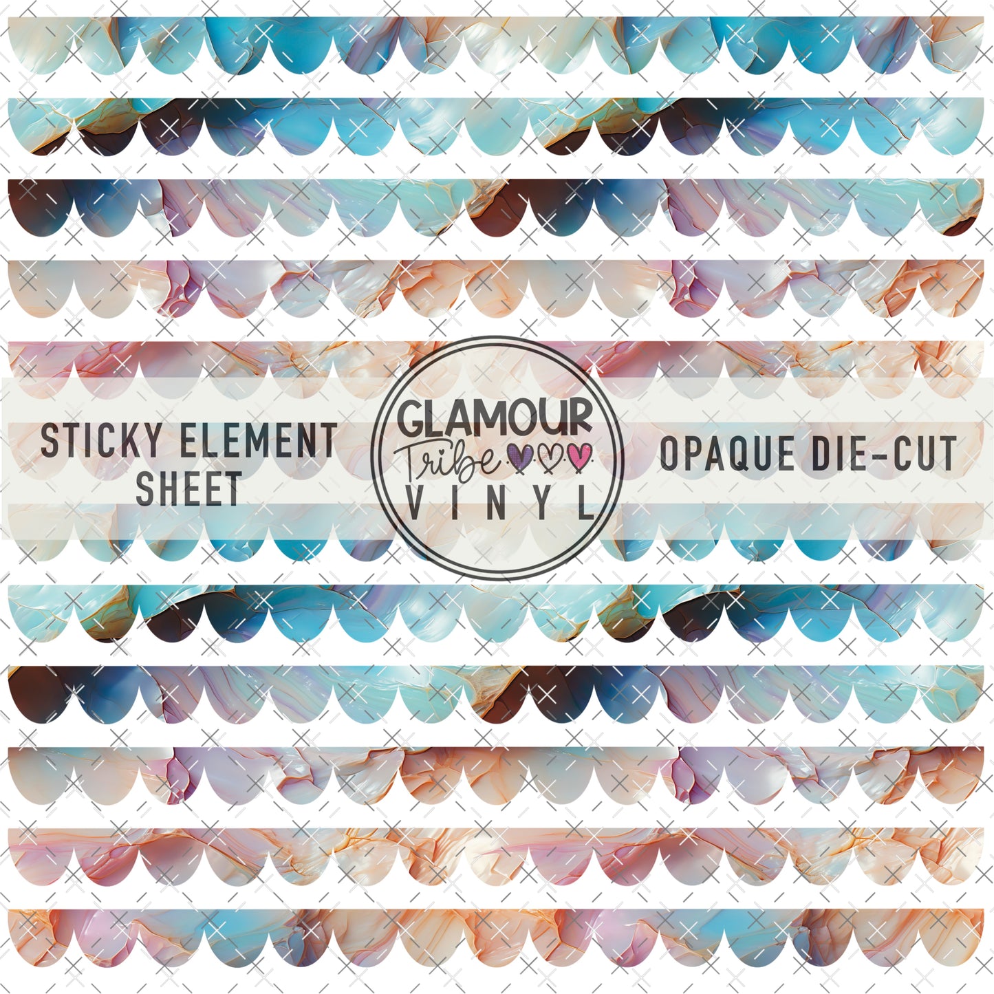 MERMAID SCALES 4 STICKY ELEMENT SHEET