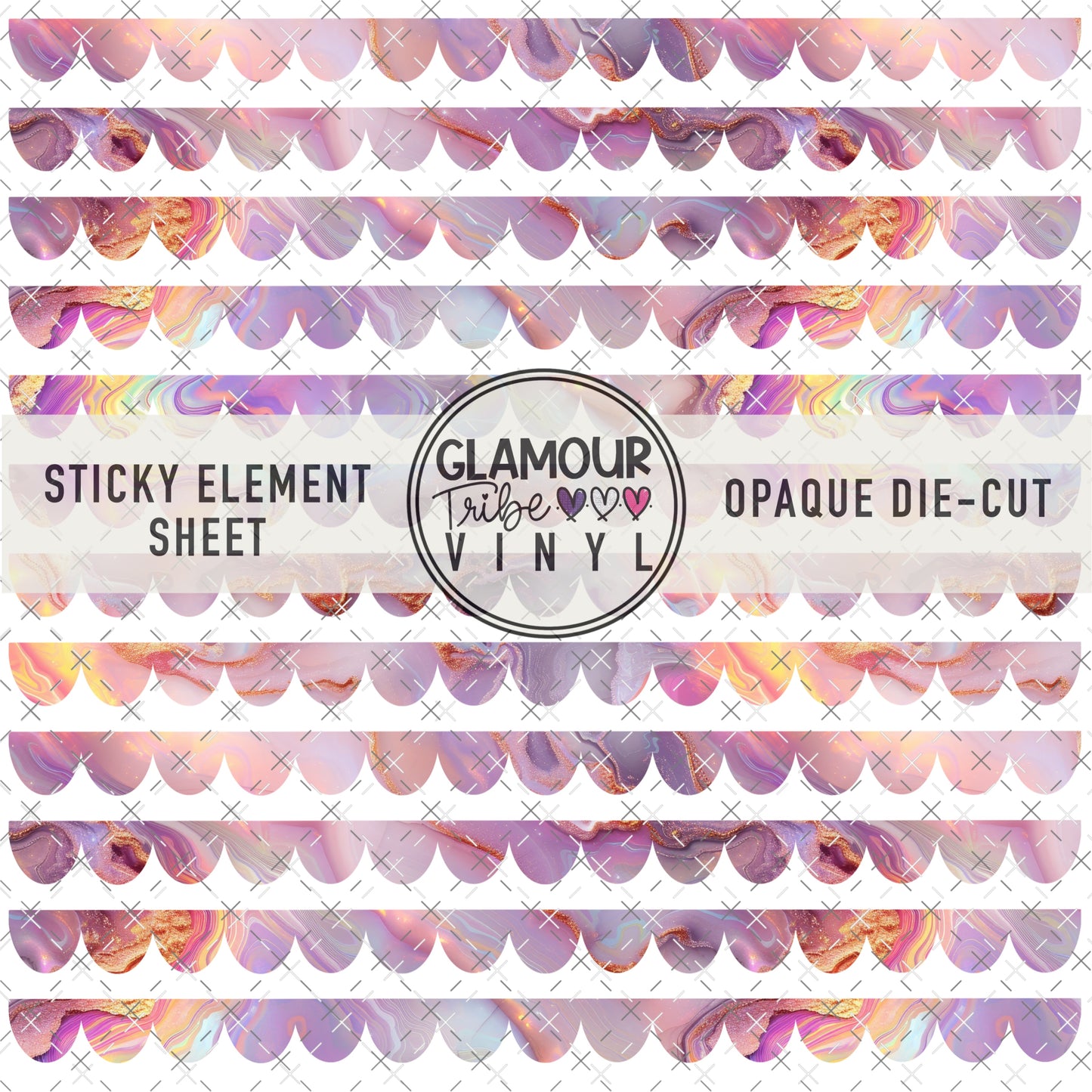 MERMAID SCALES 5 STICKY ELEMENT SHEET