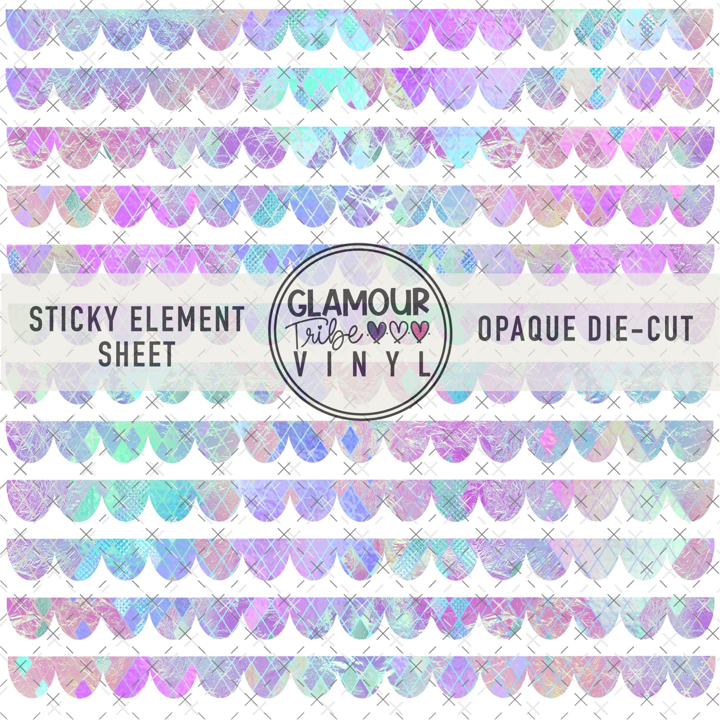 MERMAID SCALES 6 STICKY ELEMENT SHEET
