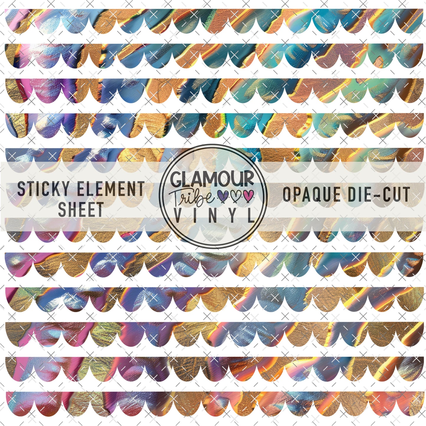 MERMAID SCALES 7 STICKY ELEMENT SHEET