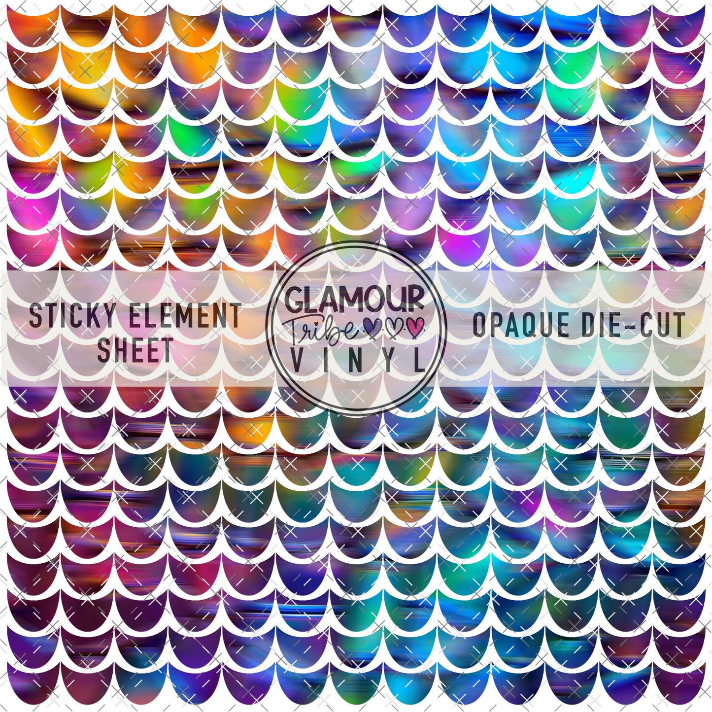 MERMAID SCALES 9 STICKY ELEMENT SHEET