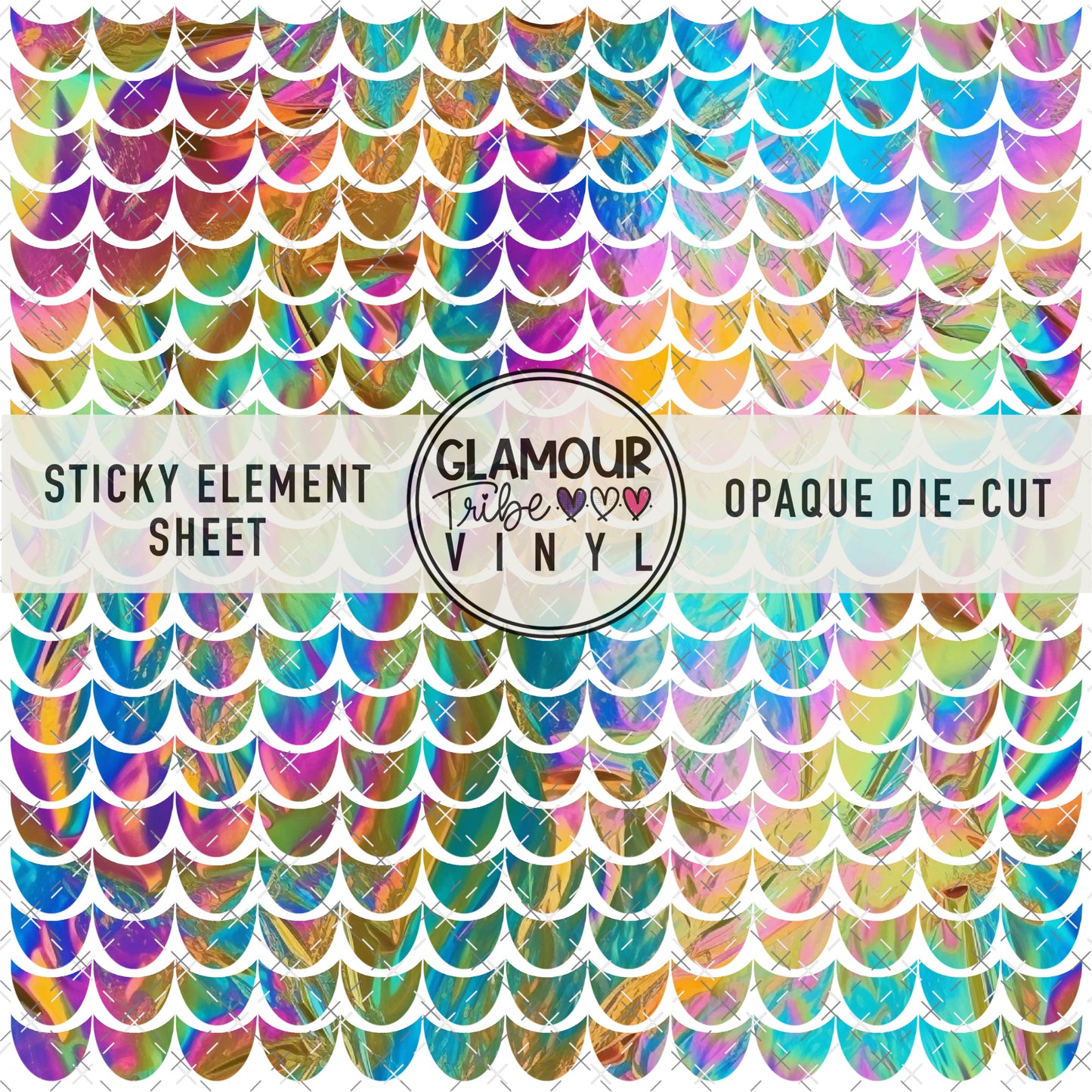 MERMAID SCALES 10 STICKY ELEMENT SHEET