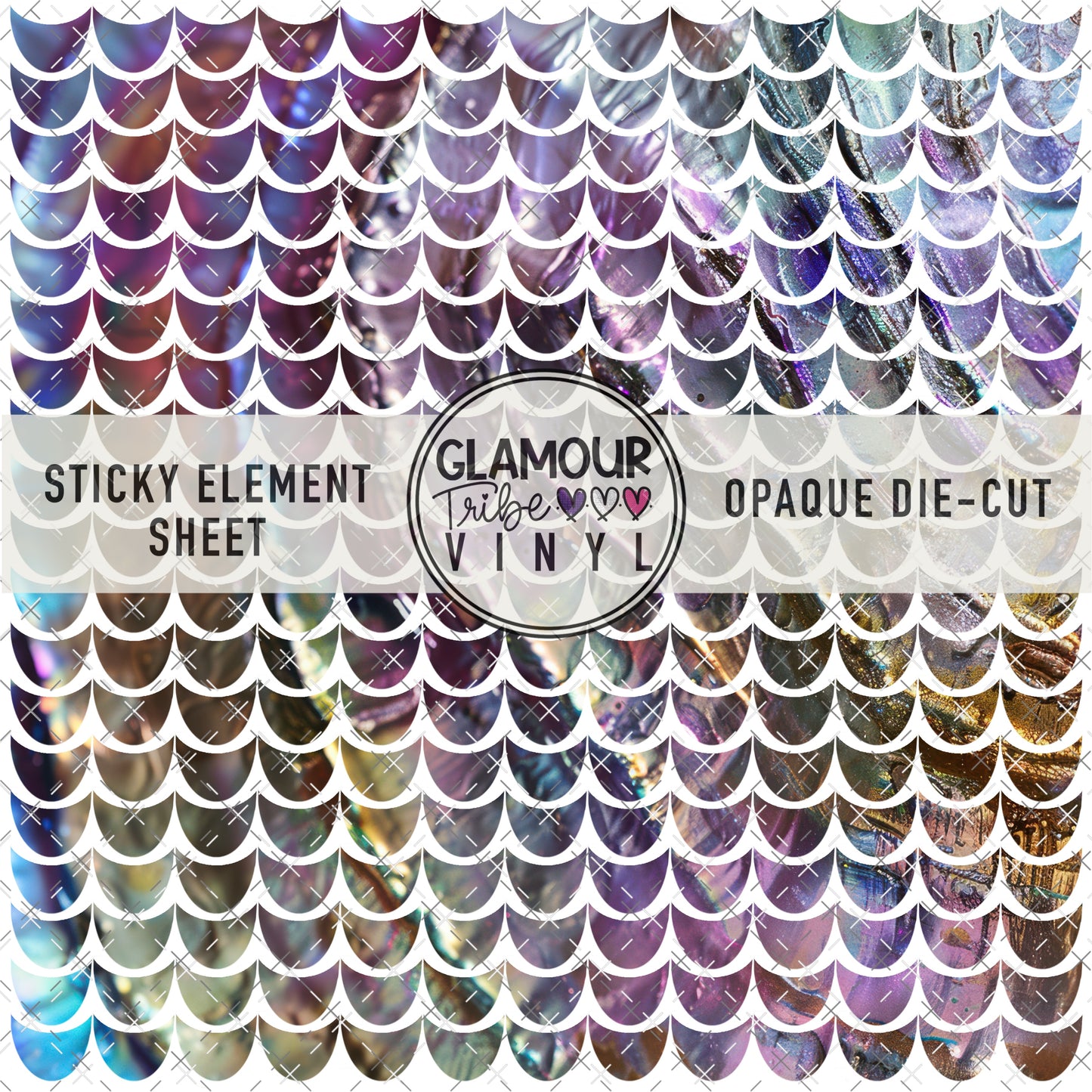 MERMAID SCALES 13 STICKY ELEMENT SHEET