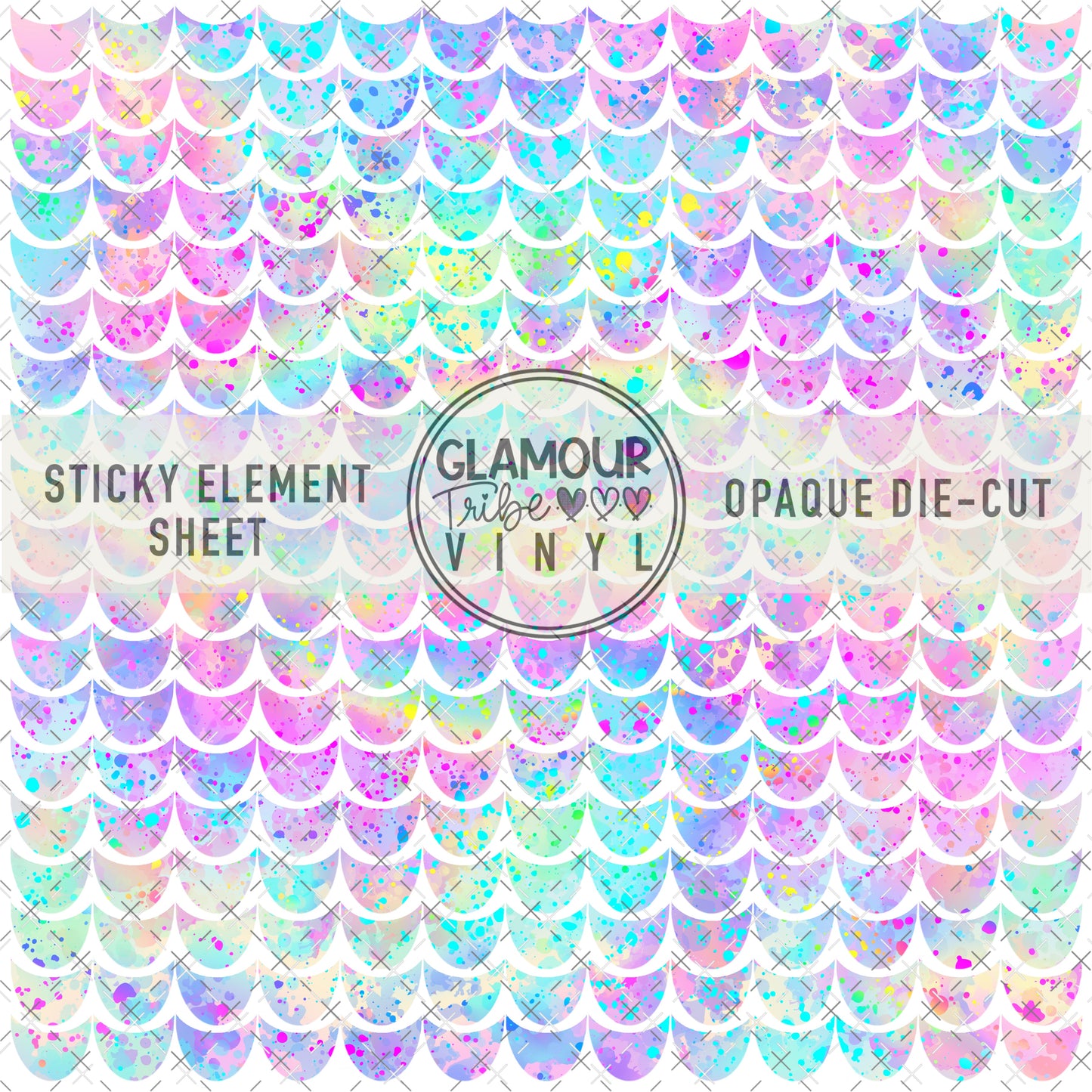 MERMAID SCALES 18 STICKY ELEMENT SHEET