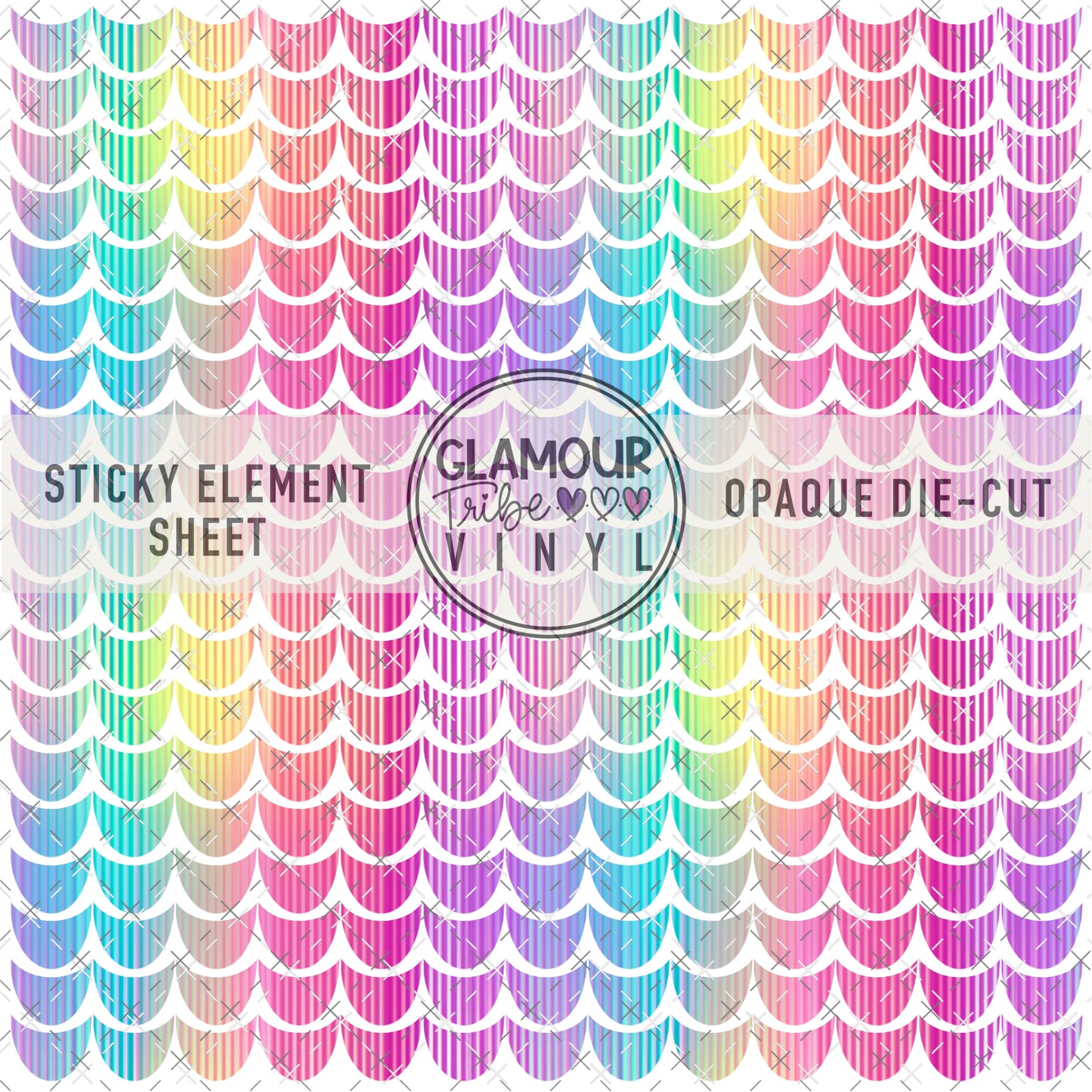 MERMAID SCALES 19 STICKY ELEMENT SHEET