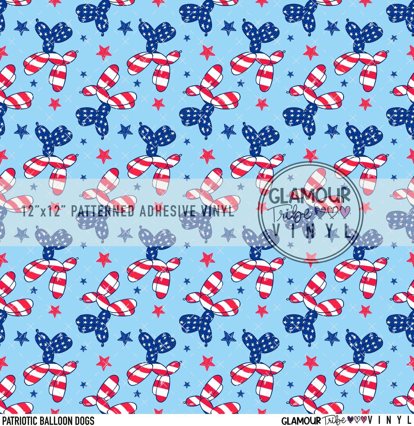PATRIOTIC BALLOON DOGS