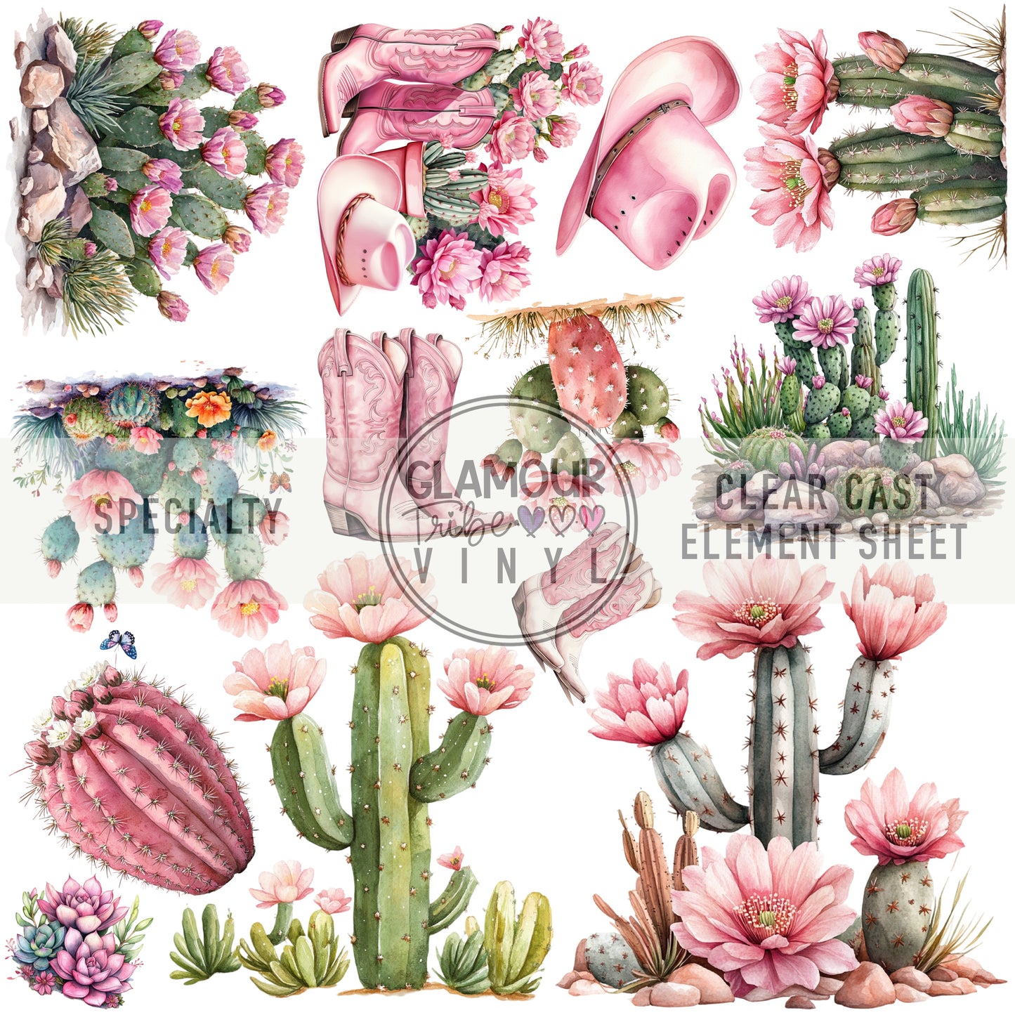 LEXIE’S CACTI CLEAR CAST ACCENT SHEET