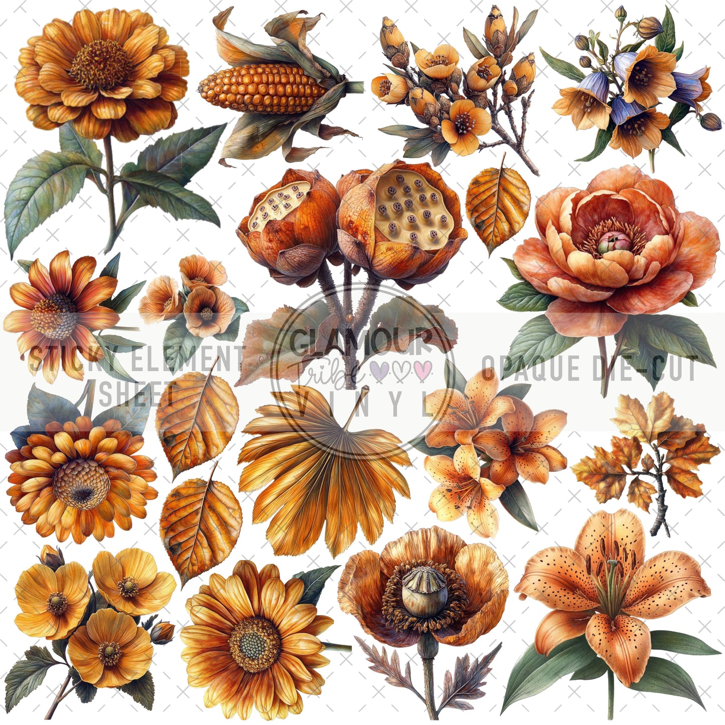 GOLDEN AUTUMN STICKY ELEMENT SHEET
