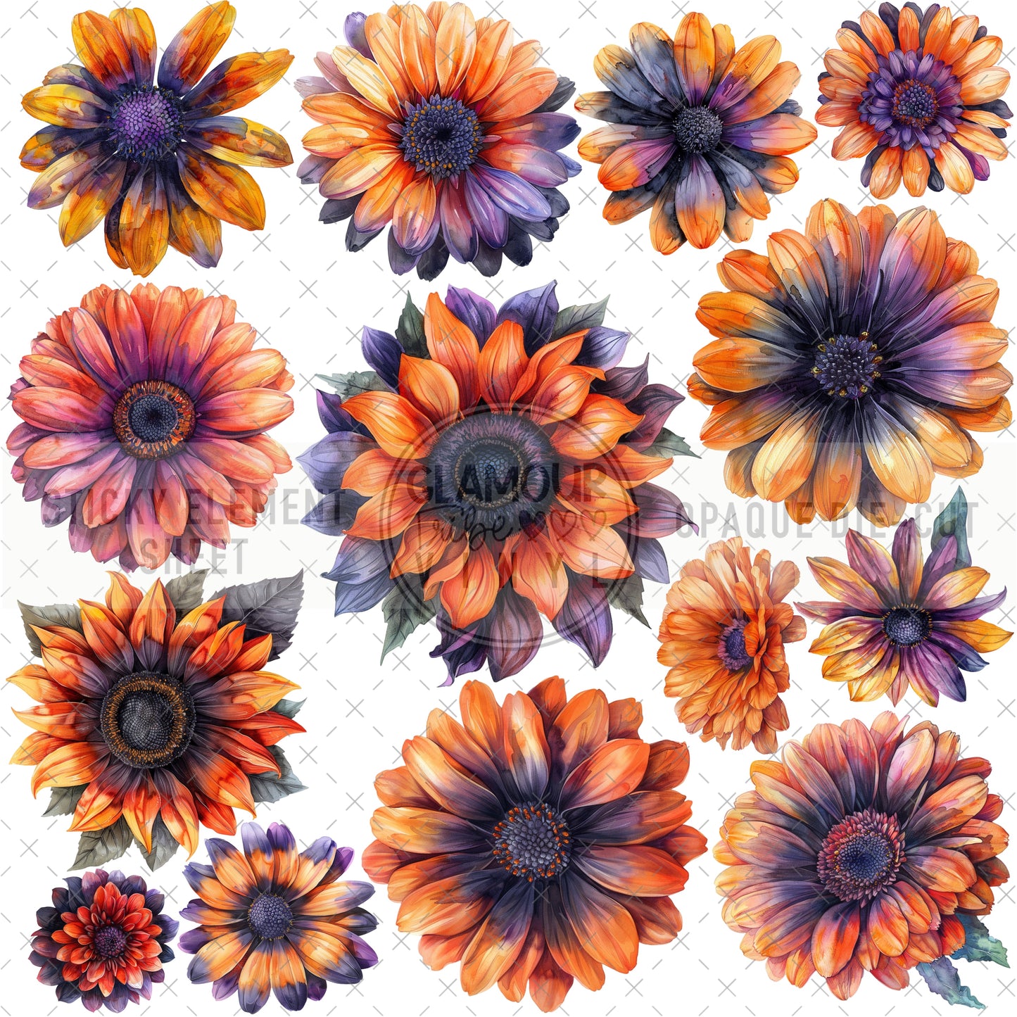 FALL FLORALS 2 STICKY ELEMENT SHEET