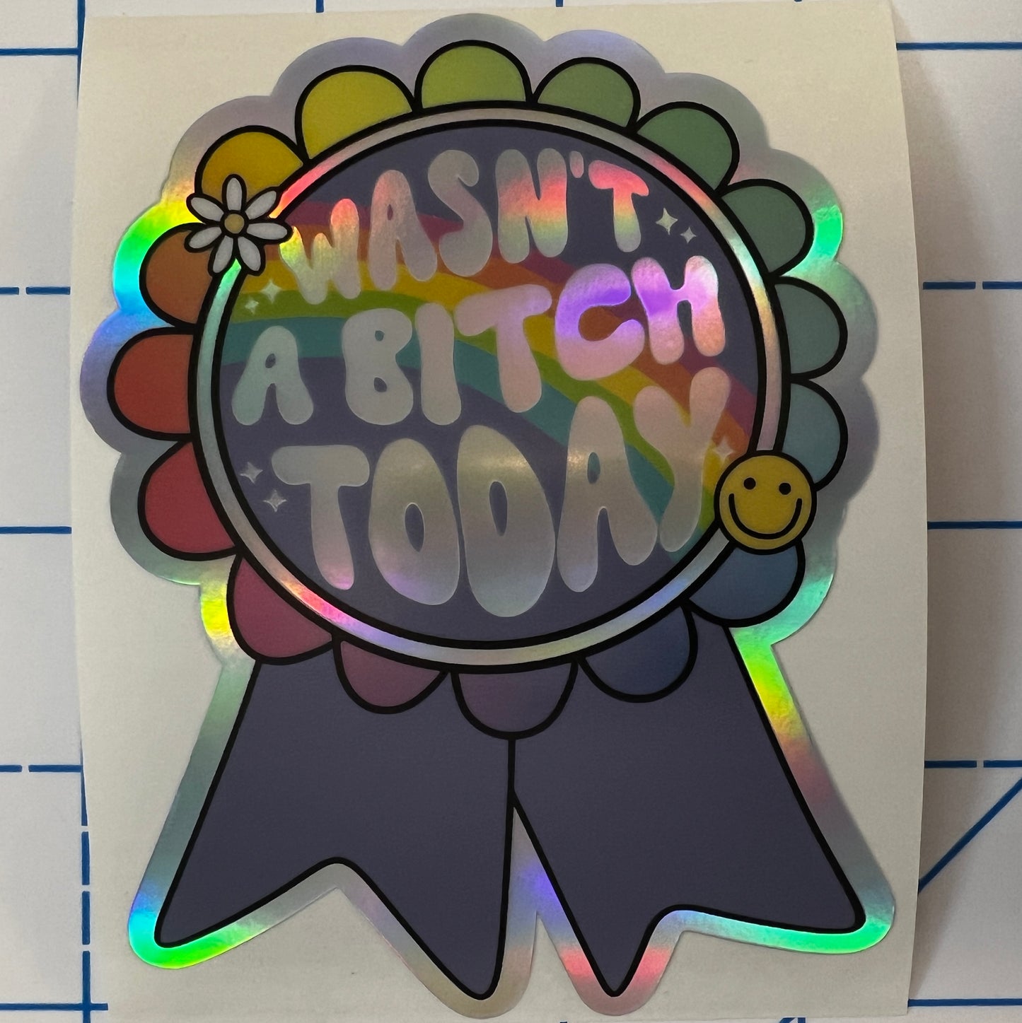 Wasn’t a B!tch Today Ribbon decal