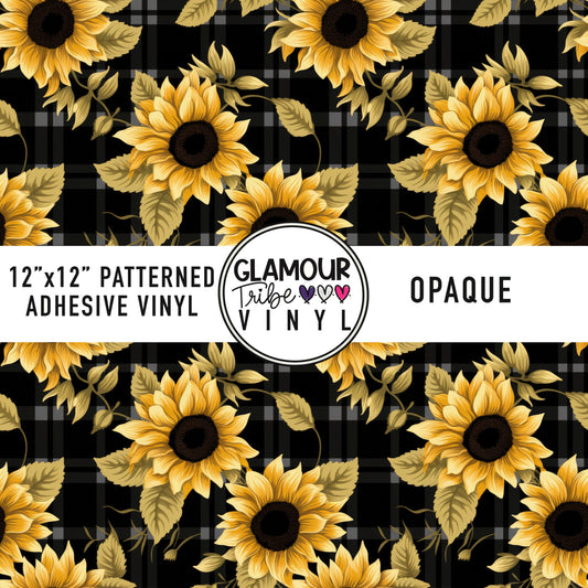 BLACK GINGHAM SUNFLOWERS 1