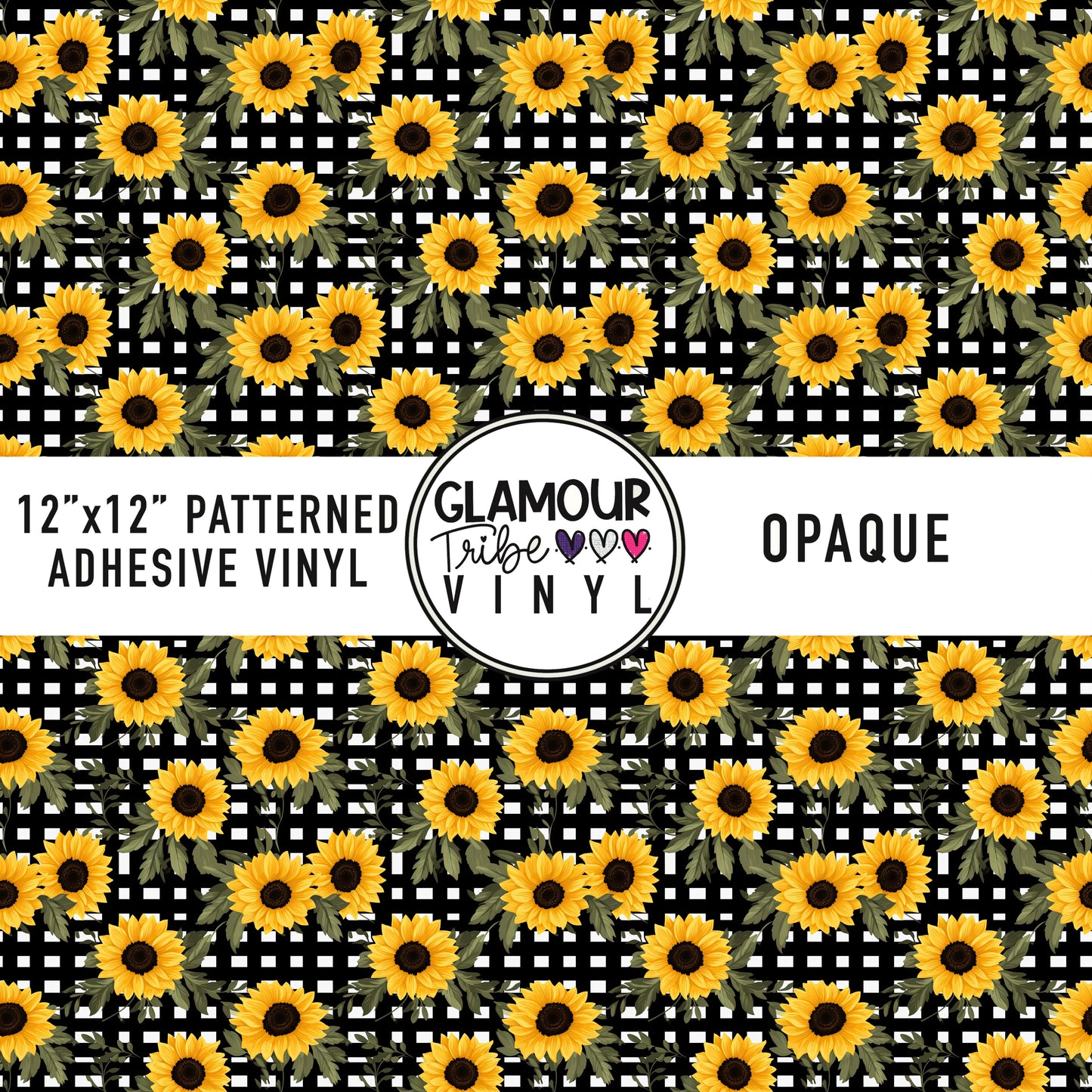 BLACK GINGHAM SUNFLOWERS 4