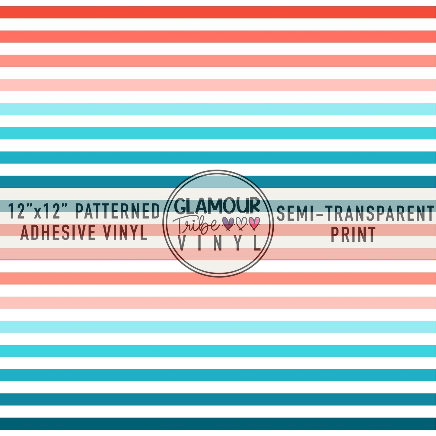 CORAL & TEAL STRIPES