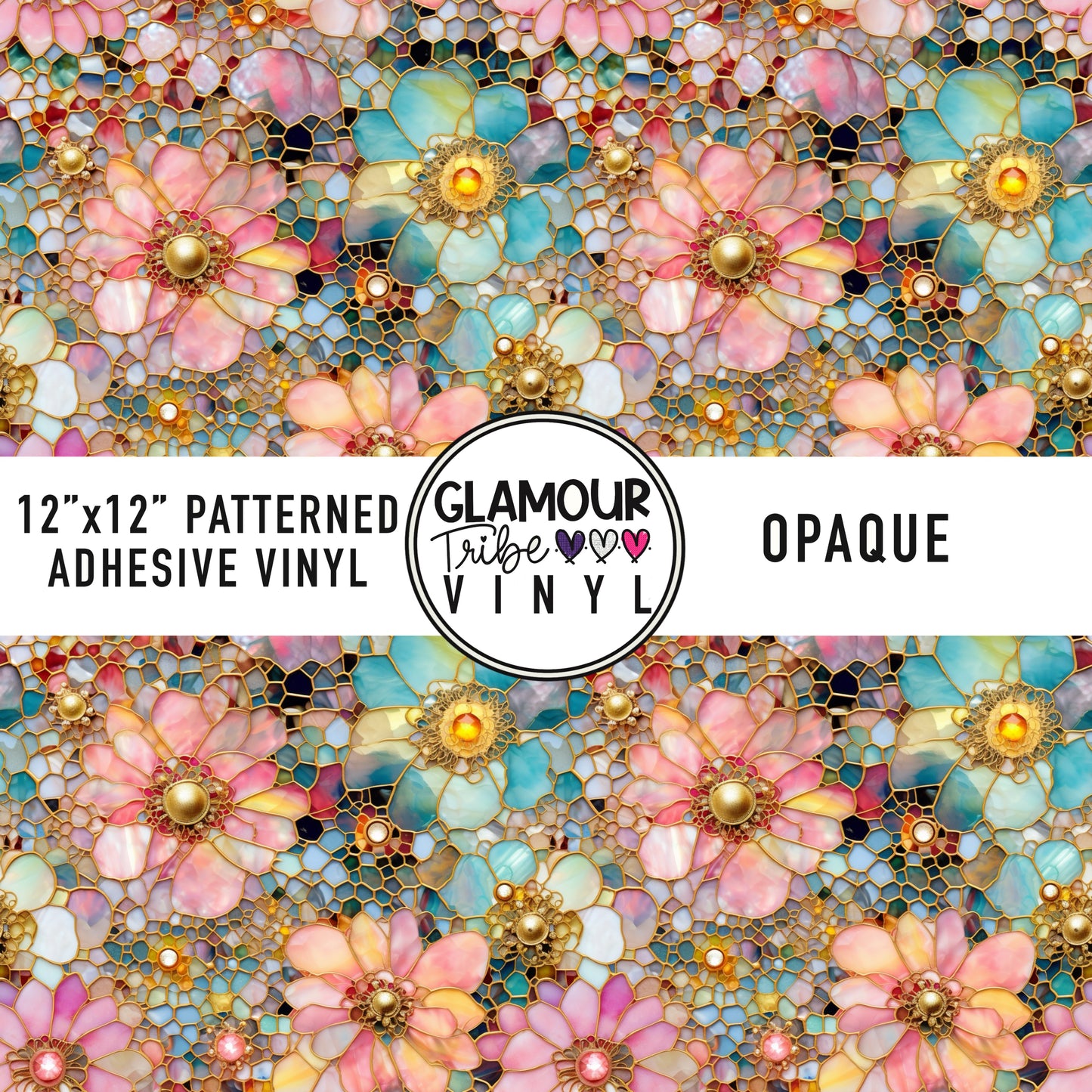 STAINED GLASS FLORALS 1