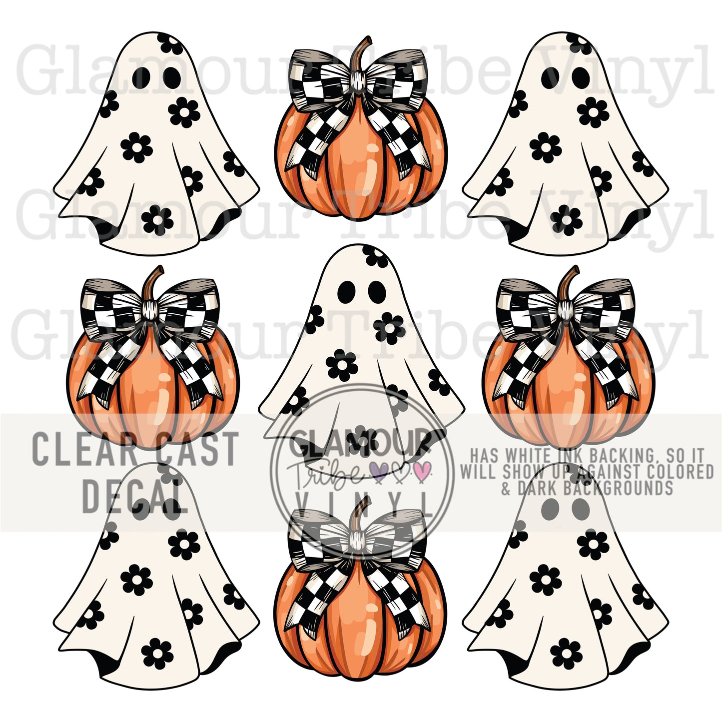 CUTIE B&W GHOSTS & PUMPKINS