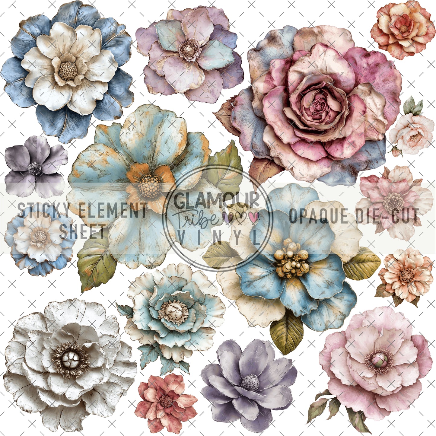 DUSKY BLOOMS STICKY ELEMENT SHEET