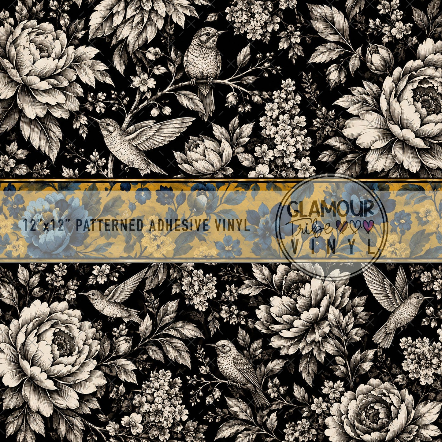 FANCY PELICAN GOLDEN BLACK TIE BOTANICALS