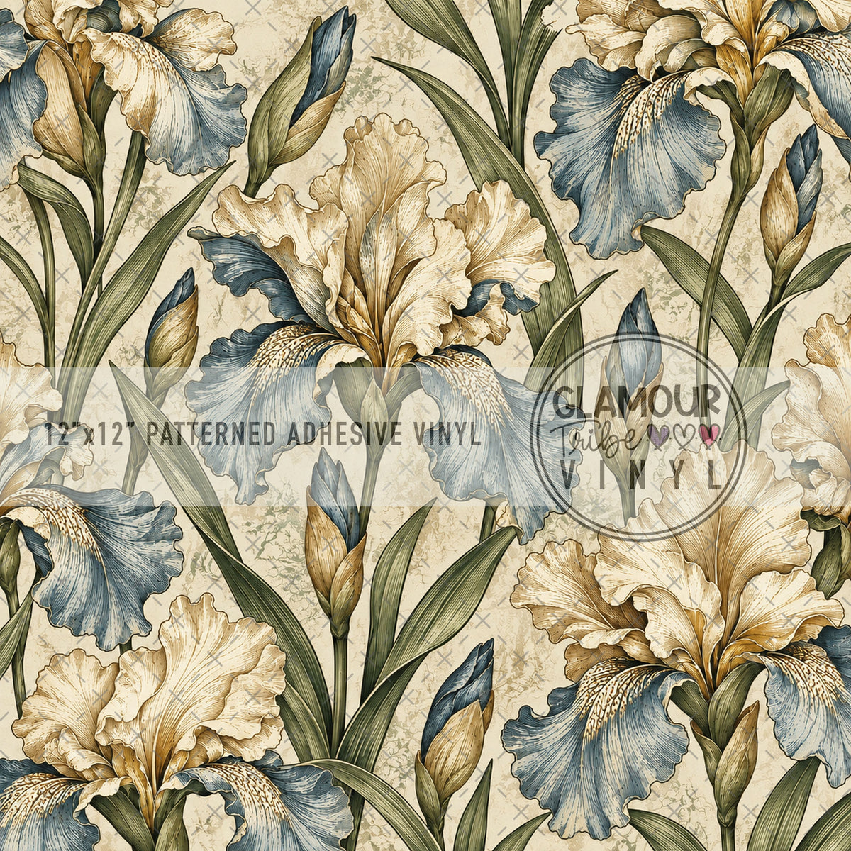 BLUE IRIS TAPESTRY by The Fancy Pelican