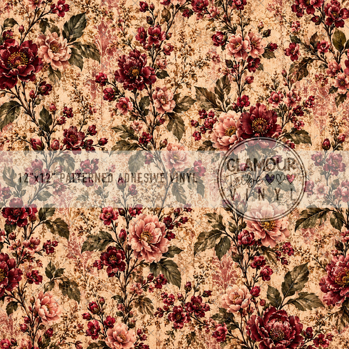 BURGUNDY CLIMBING BOTANICALS by The Fancy Pelican