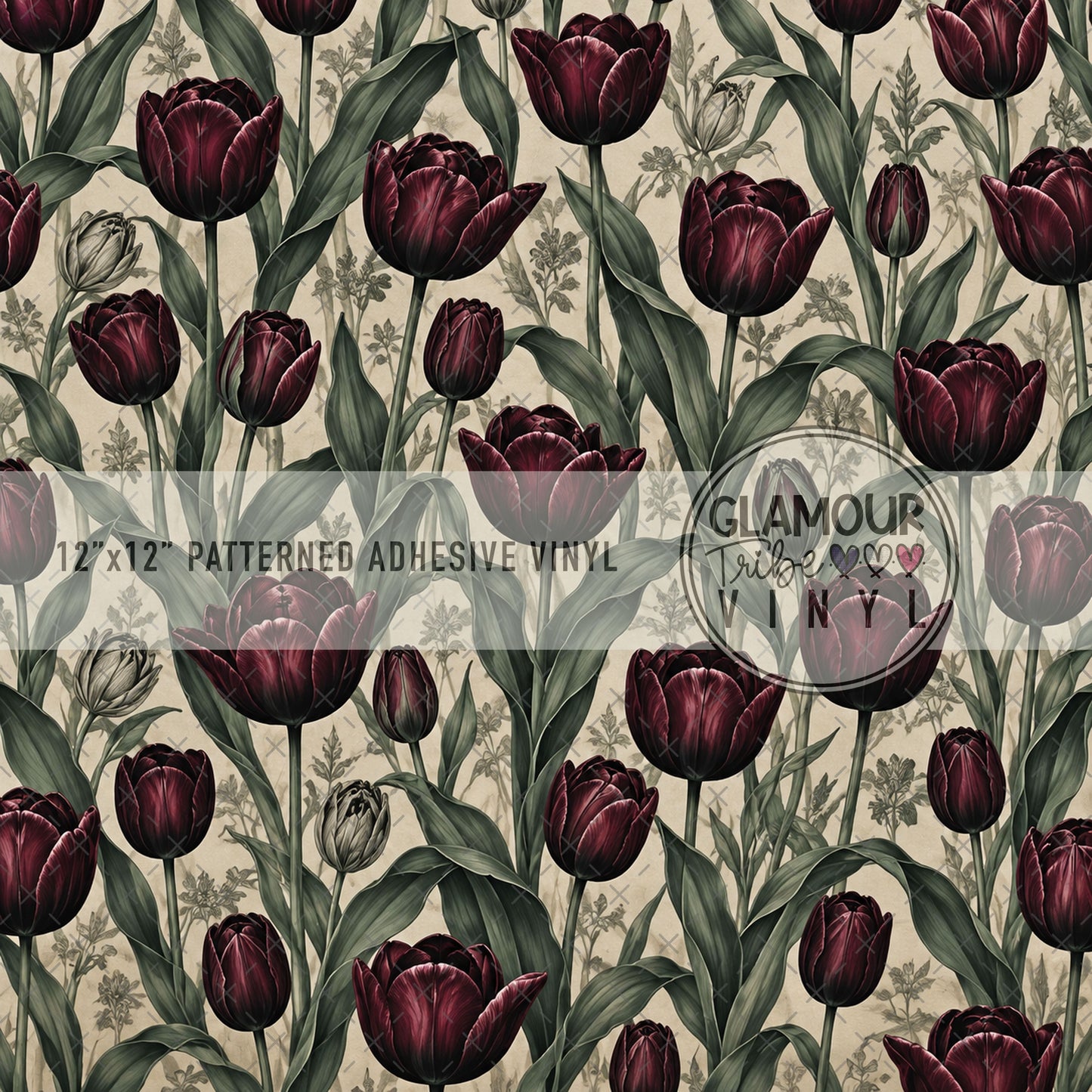 FANCY PELICAN BURGUNDY TULIP LANE