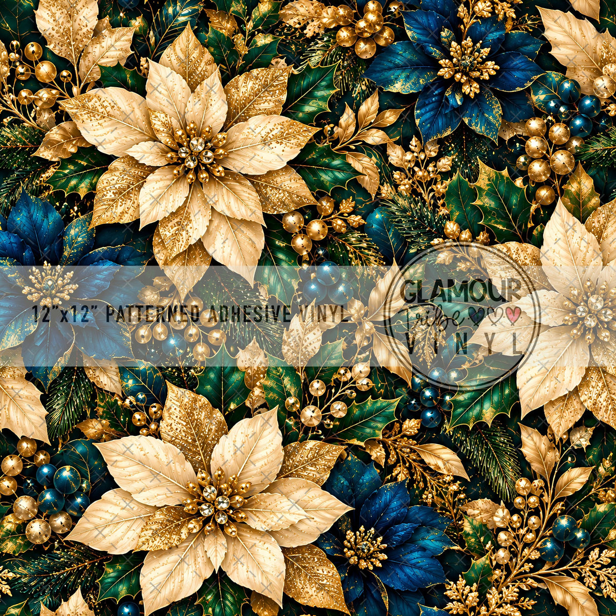 champagne conservatory Christmas patterned adhesive vinyl