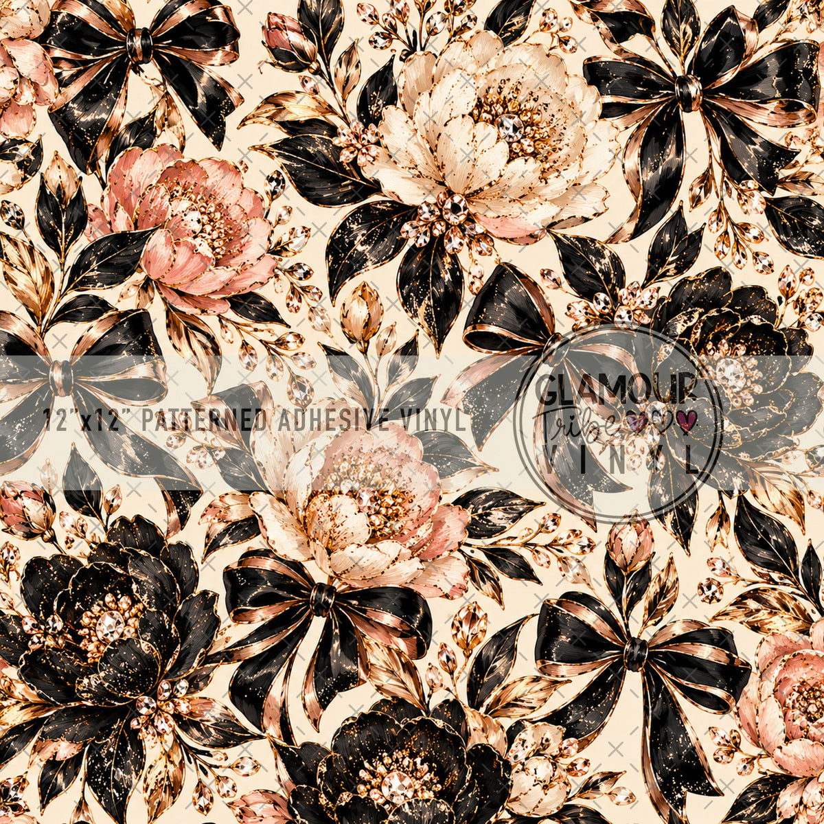 New Years Bows Blooms by The Fancy Pelican patterned adhesive vinyl