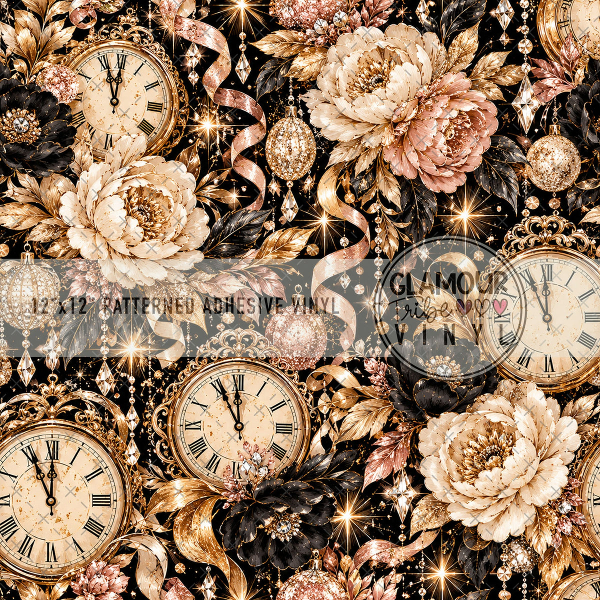 New Years Midnight Celebration by The Fancy Pelican patterned adhesive vinyl