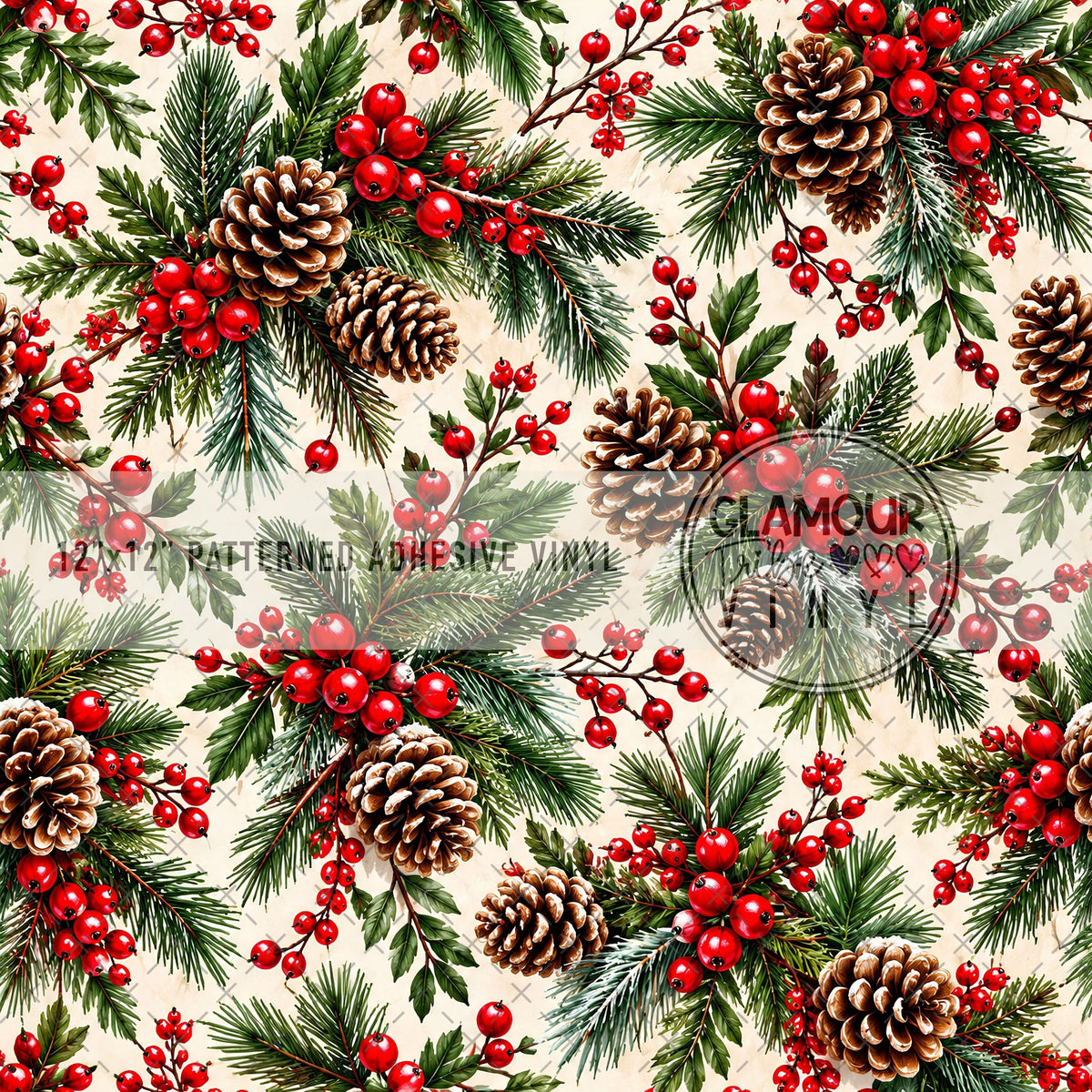 Pinecone Potpourri patterned vinyl
