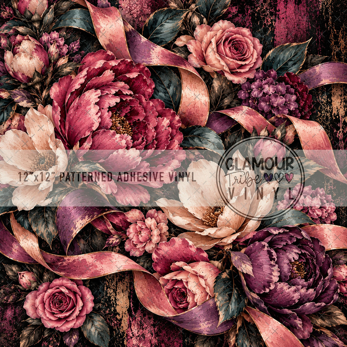 Ribbon Mixed Florals by The Fancy Pelican patterned adhesive vinyl