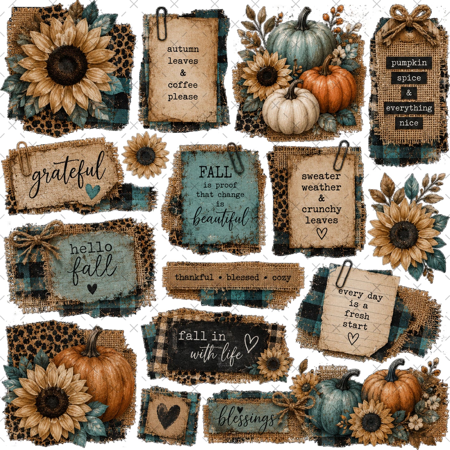 WILDLY GRATEFUL STICKY ELEMENT SHEET