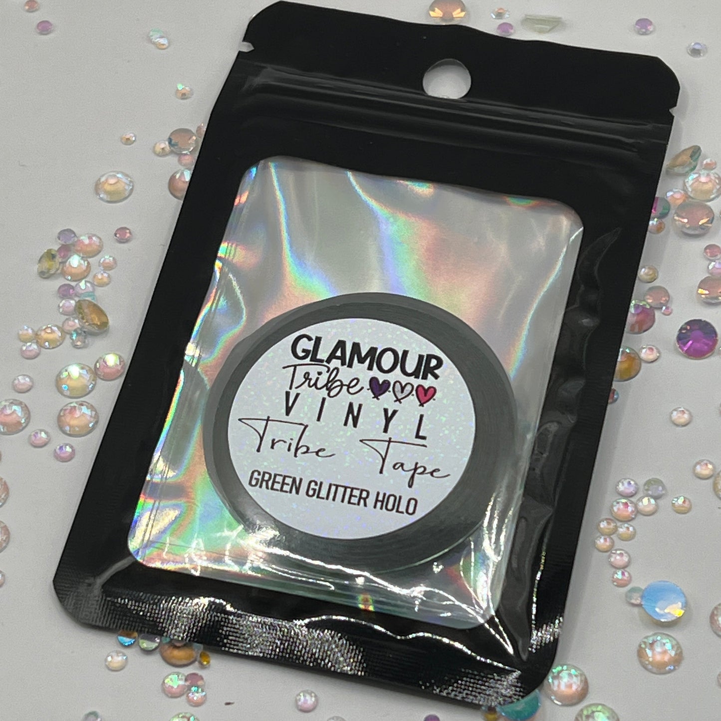 GREEN GLITTER HOLO TRIBE TAPE