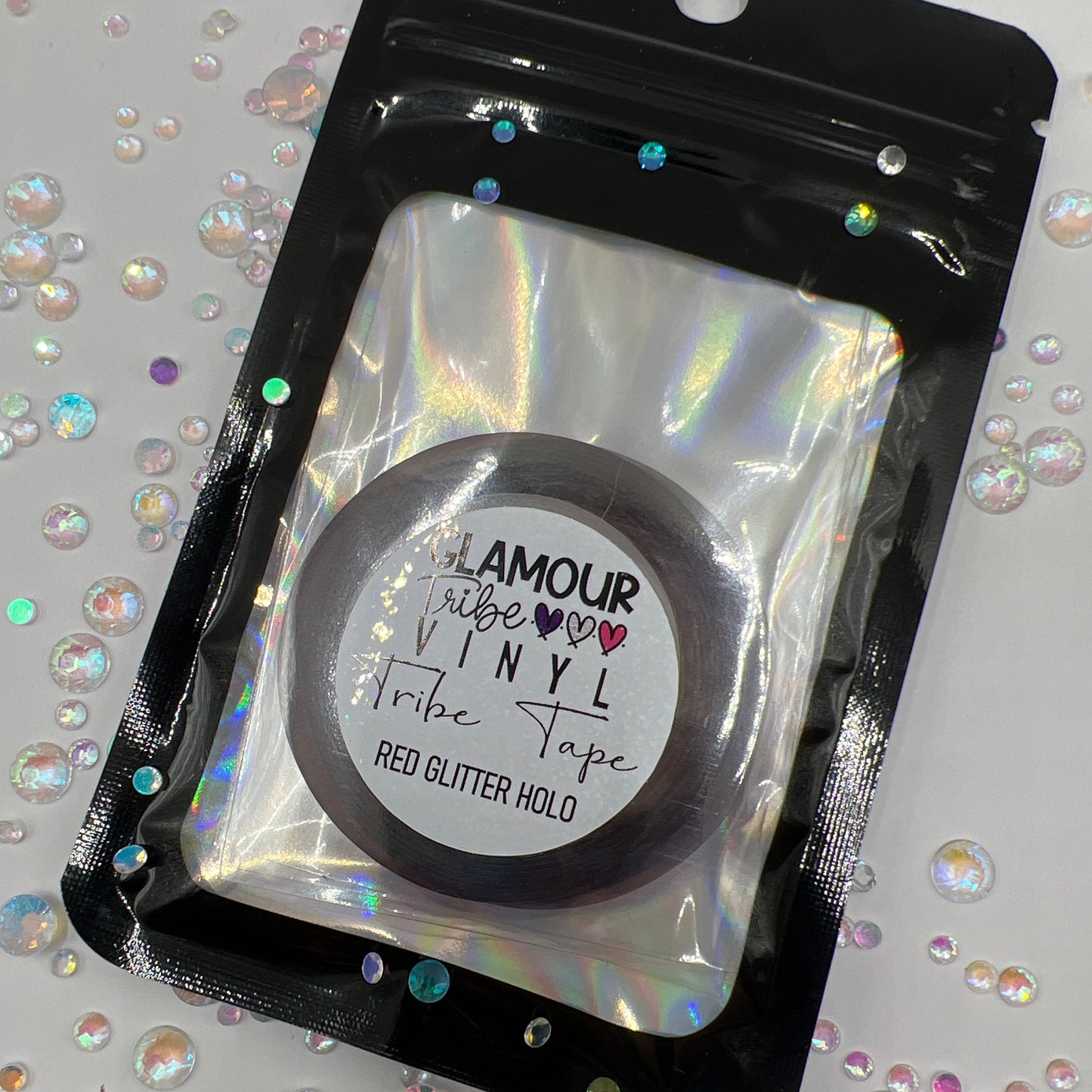 RED GLITTER HOLO TRIBE TAPE