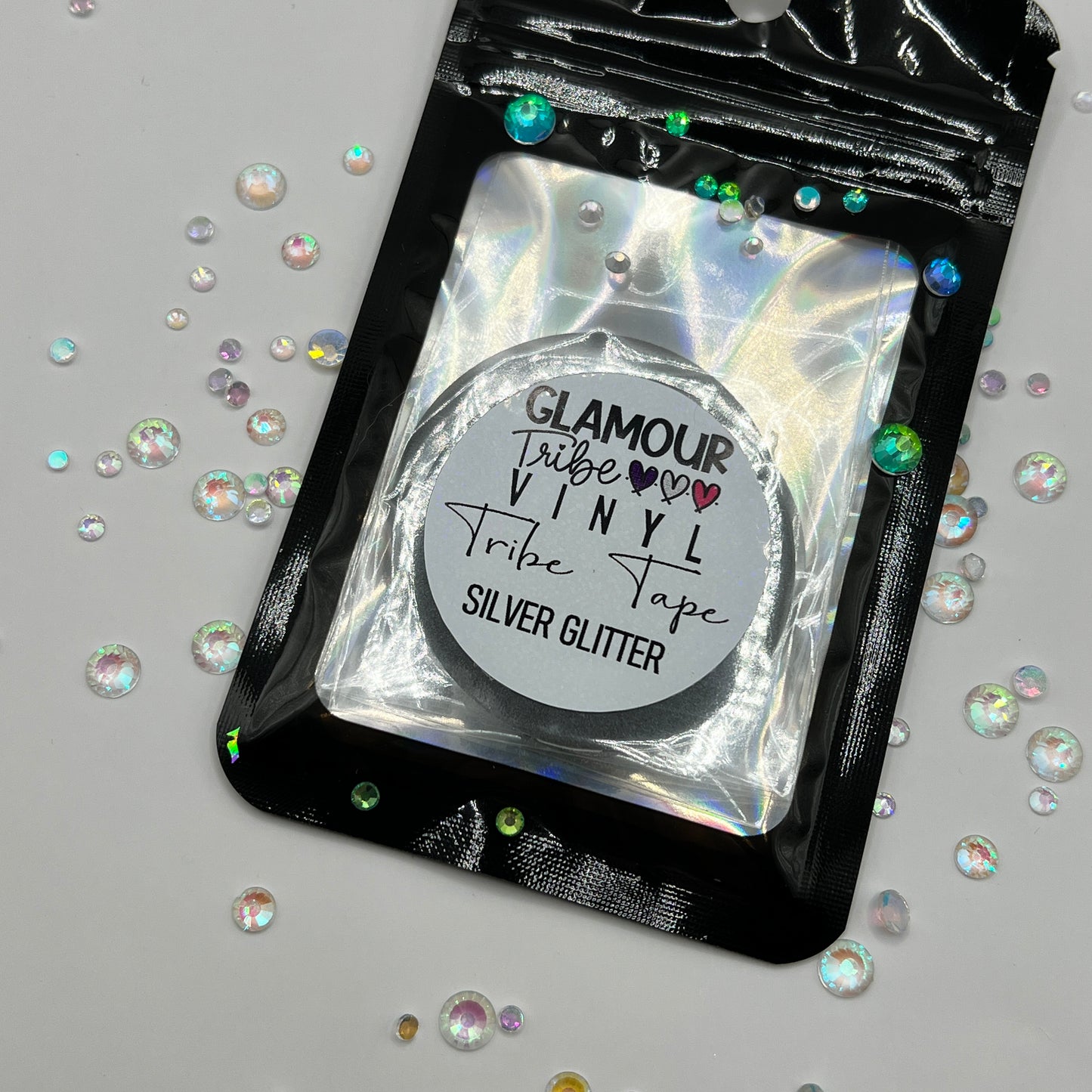 SILVER GLITTER TRIBE TAPE