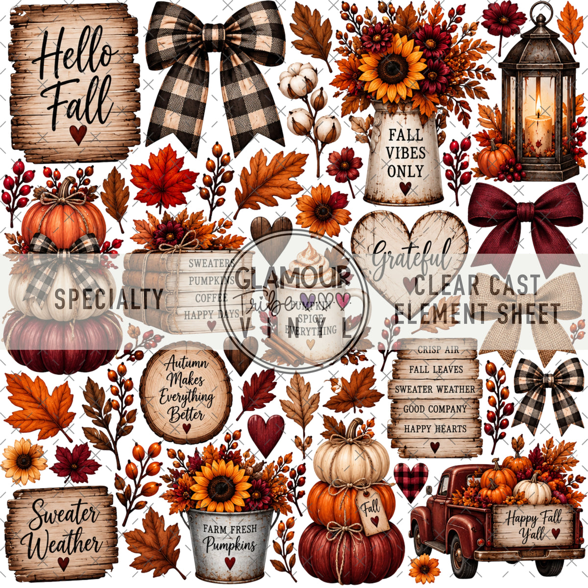 AUTUMN COMFORTS CLEAR CAST ACCENT SHEET