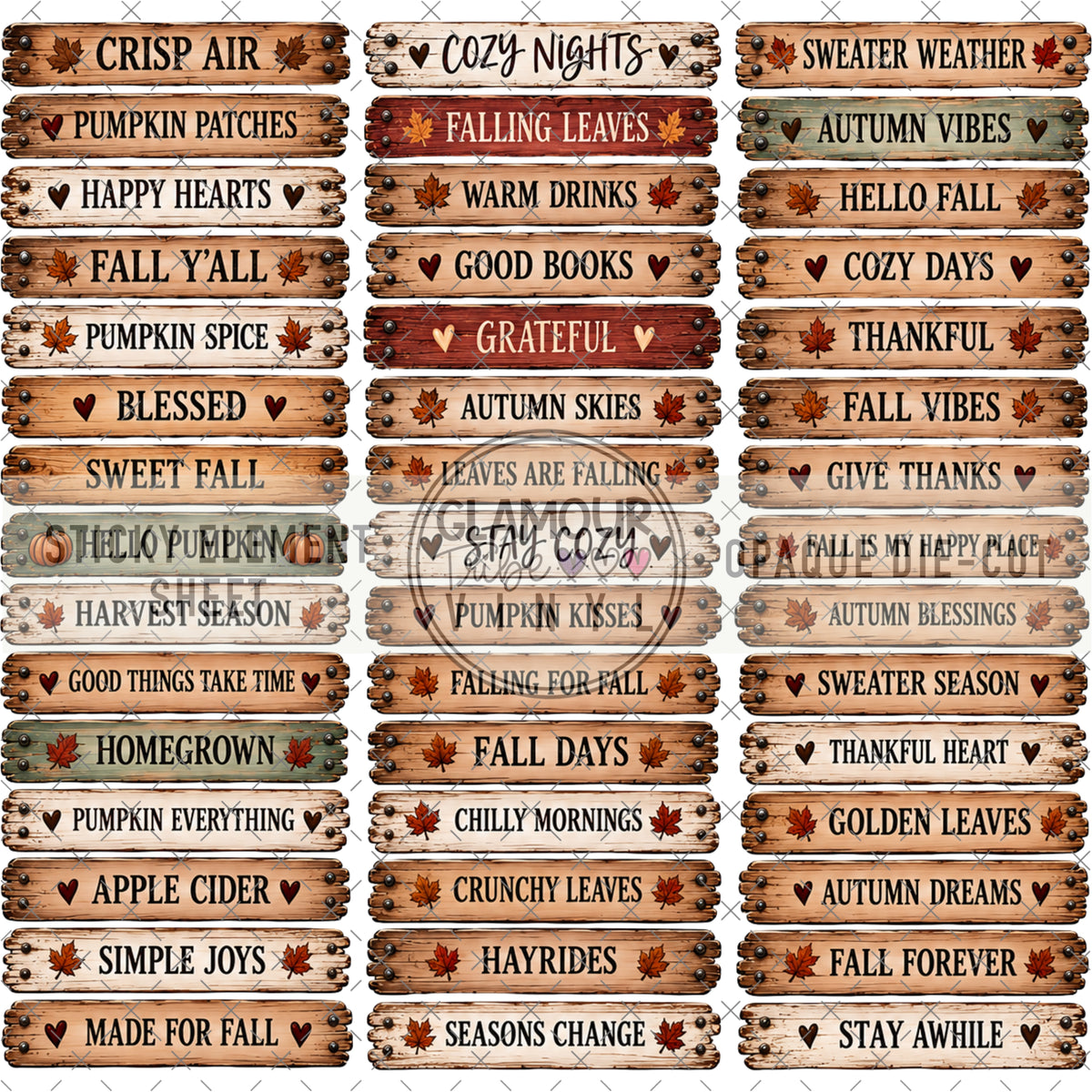 AUTUMN SIGNPOSTS STICKY ELEMENT SHEET