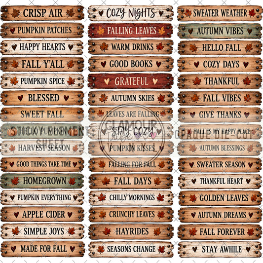 AUTUMN SIGNPOSTS STICKY ELEMENT SHEET