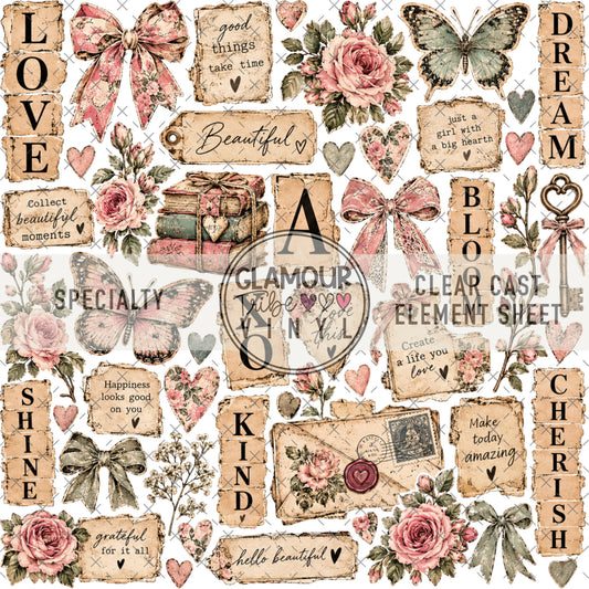BEAUTIFULLY WRITTEN CLEAR CAST ACCENT SHEET