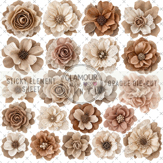 BURLAP & BLOOMS STICKY ELEMENT SHEET