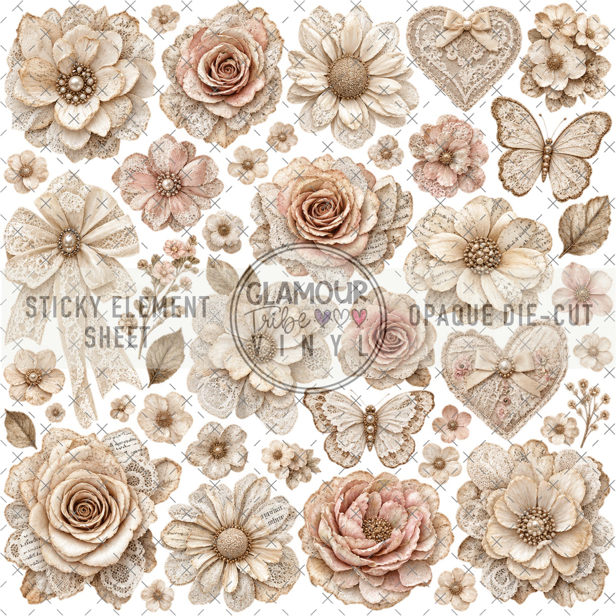 DAINTY & DEAR STICKY ELEMENT SHEET