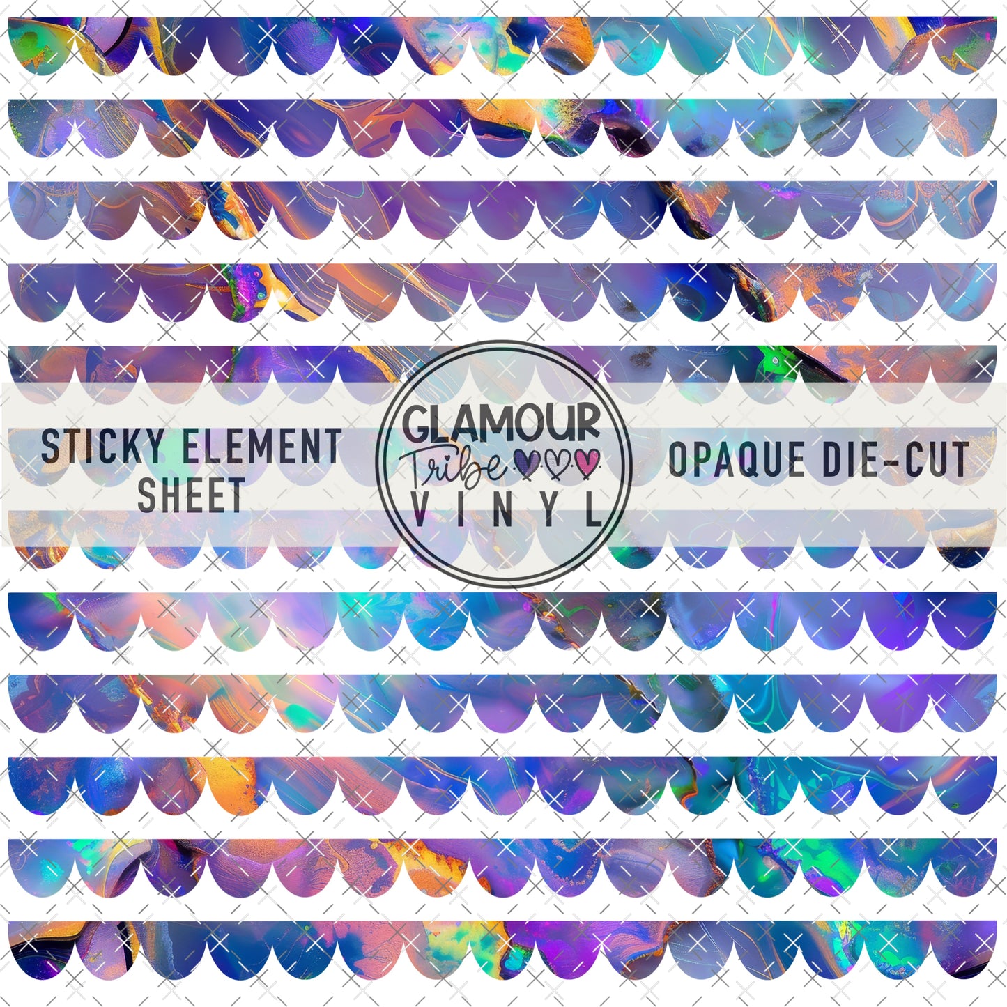 MERMAID SCALES 2 STICKY ELEMENT SHEET