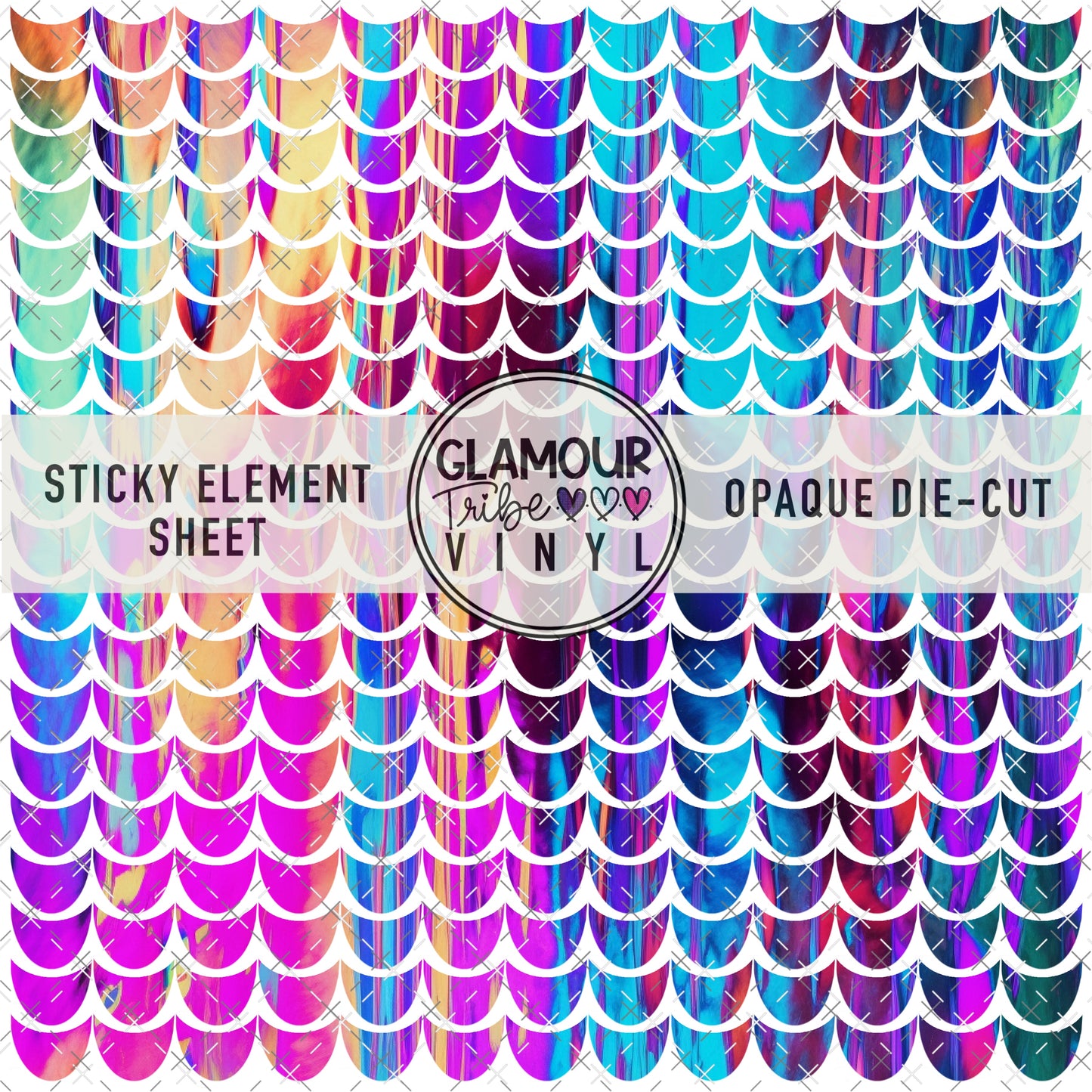 MERMAID SCALES 11 STICKY ELEMENT SHEET