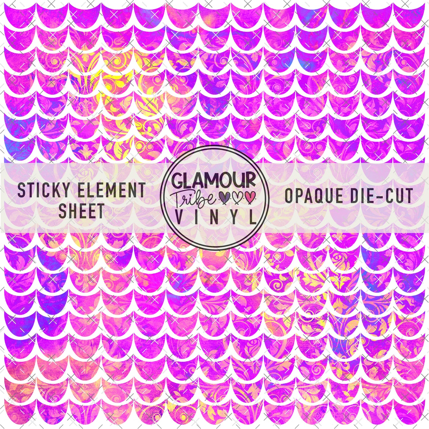 MERMAID SCALES 12 STICKY ELEMENT SHEET