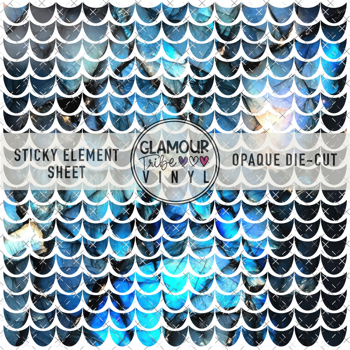 MERMAID SCALES 14 STICKY ELEMENT SHEET