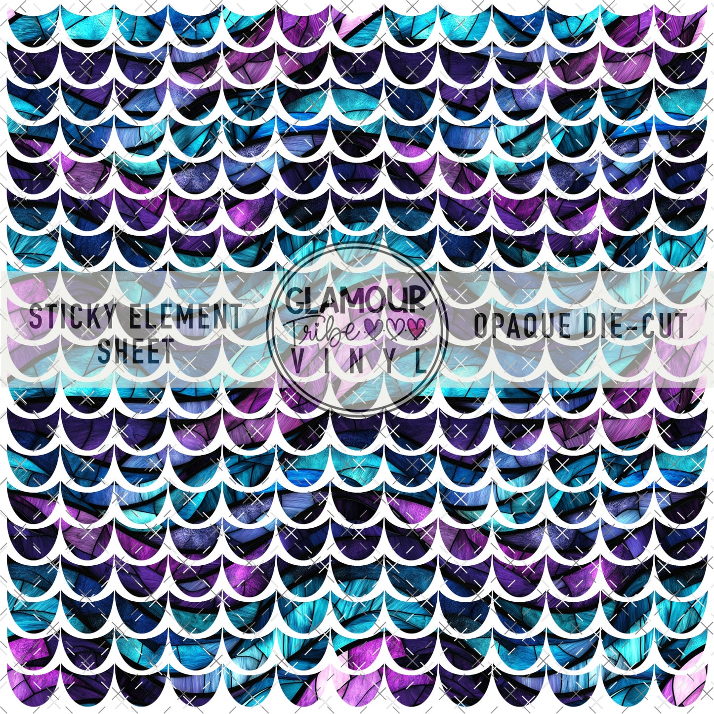 MERMAID SCALES 17 STICKY ELEMENT SHEET