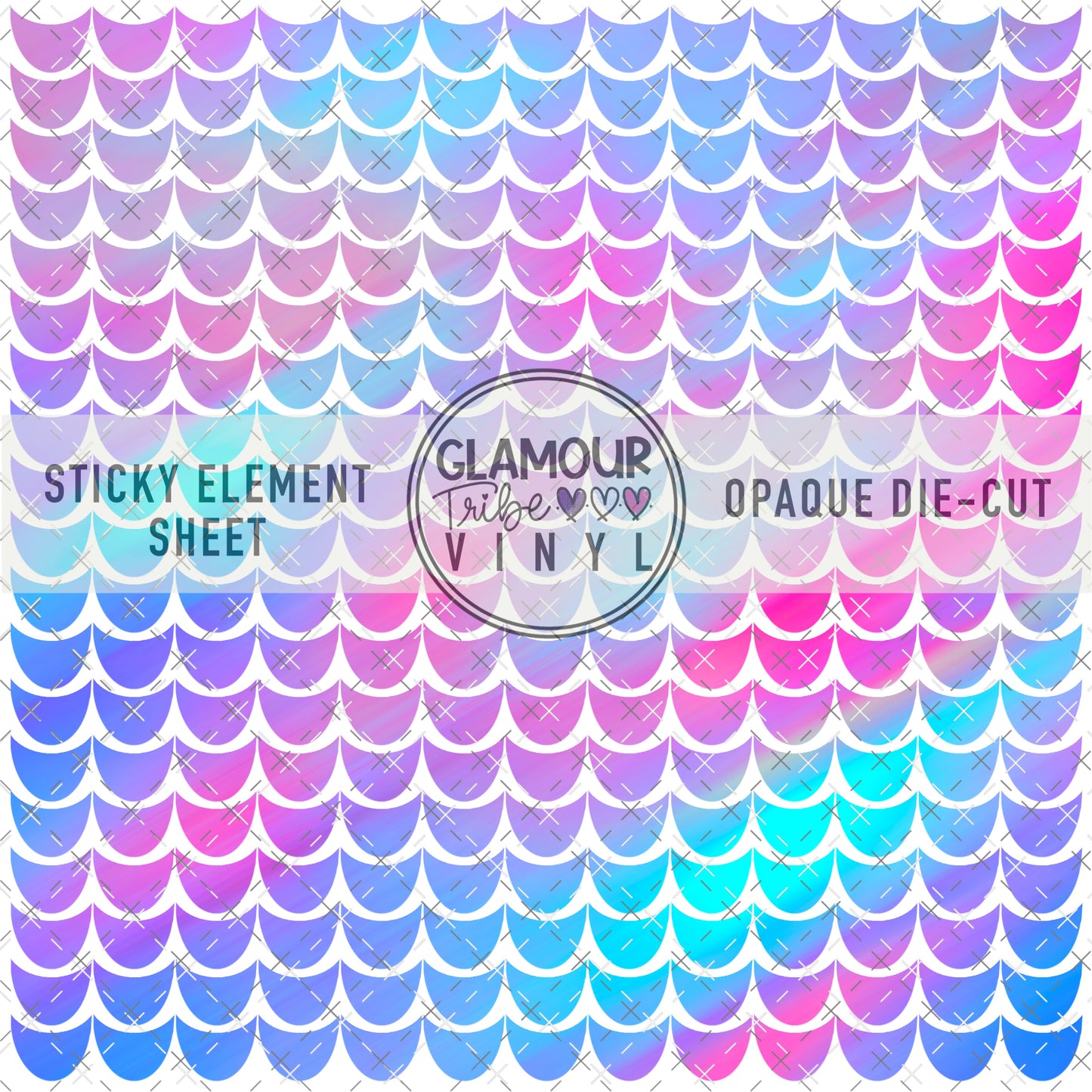 MERMAID SCALES 20 STICKY ELEMENT SHEET