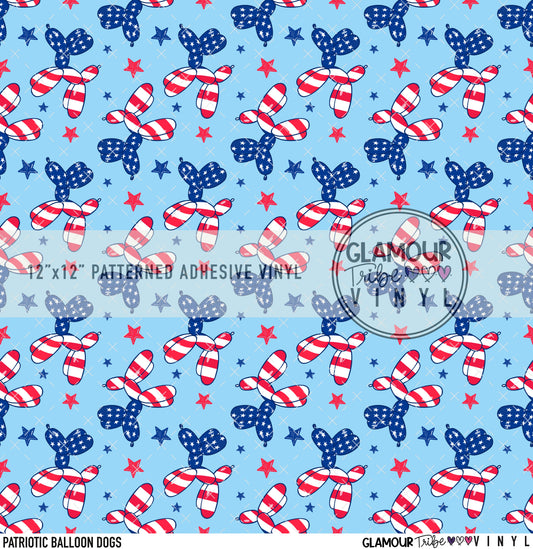 PATRIOTIC BALLOON DOGS