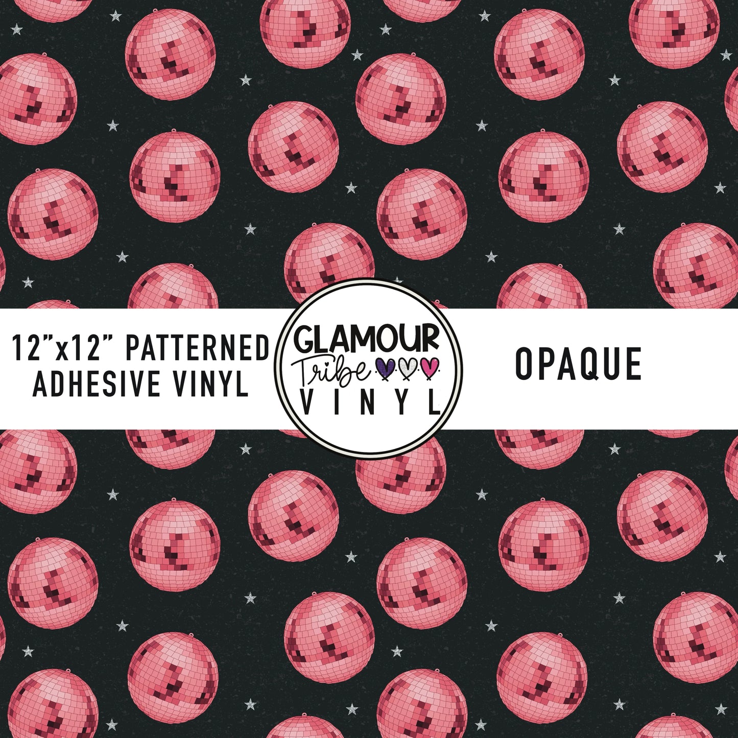 PINK ON BLACK DISCO BALLS